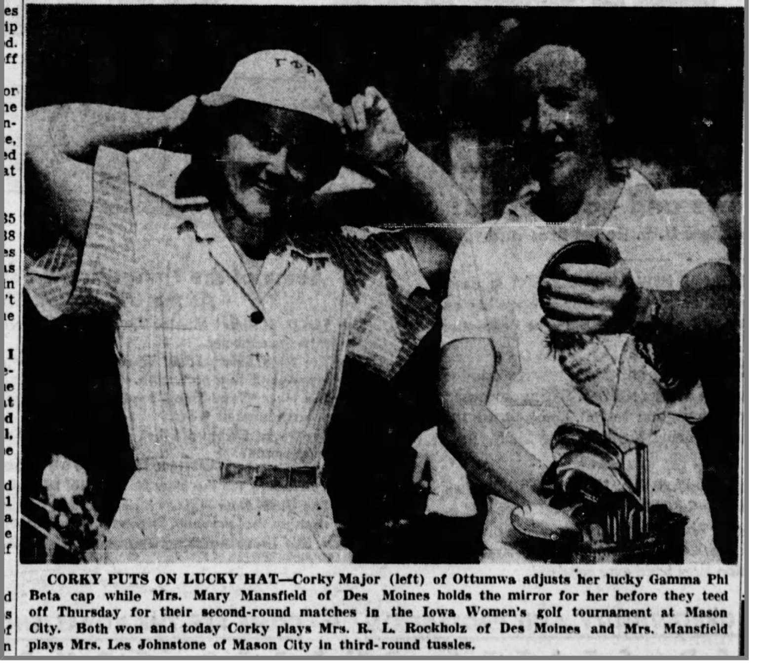 1951 Iowa Women’s Amateur Mason City CC Iowa Golf Association